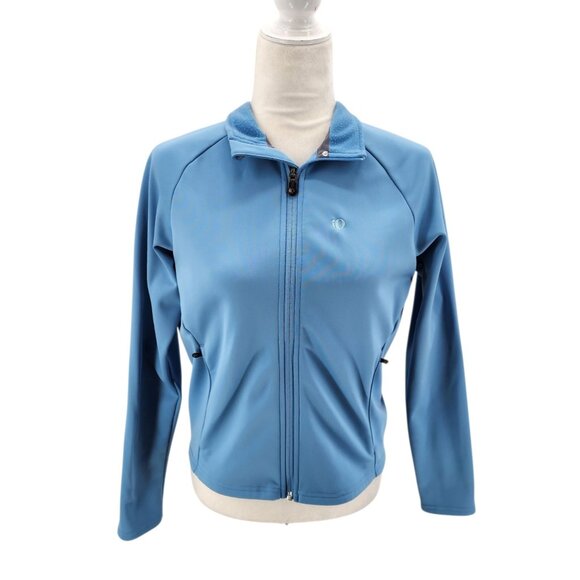 Vintage Pearl Izumi Womens Small Jacket Zipper Blue Pockets Fleece Backing Cycle - Picture 3 of 11